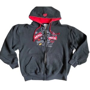 Disney Mickey Mouse Zip Up Hoodie Women Size Small